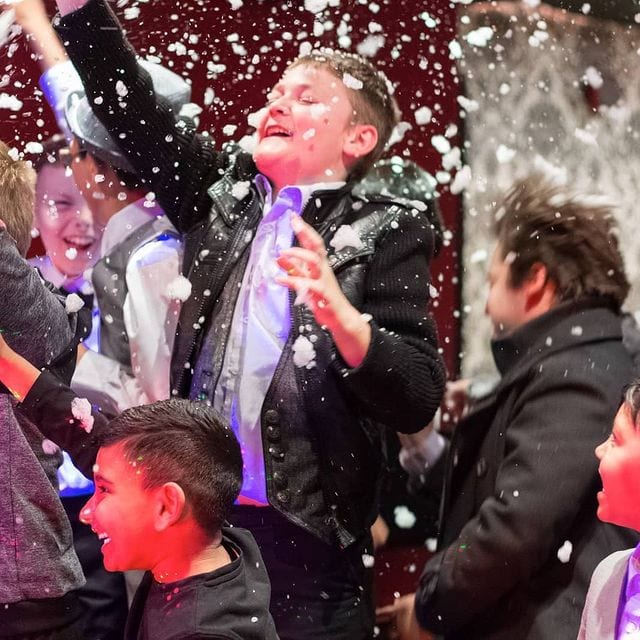 Children celebrating a magical party Children celebrating a magical party